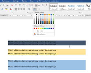 Fungsi Line Spacing, Shading & Border di Ms. Word